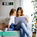 Miniatyrbild 7 av 7: Digital väckarklocka, stor skärm väggklocka, digital väckarklocka, datum/temperatur, ℃/℉ växling, tidsminne, 2 larm.