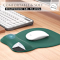 Miniatyrbild 4 av 6: Ergonomisk musmatta med handledsstöd i minnesskum, bekväm datormusmatta för bärbar dator, smärtlindrande handledsstöd Pure Green