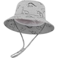 Miniatyrbilde 9 av 9: Solhatt for barn UPF 50+ solbeskyttelse Justerbar stropp Justerbar hakestropp Gris 6-12 meses