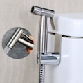 Miniatyrbillede 5 af 7: Håndholdt bidet-sprøjte, rustfrit stål børstet nikkel spray kit, badeværelse stofble rengøring, bærbar rustfri brusehoved Single handheld spray gun