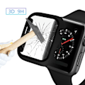 Miniatyrbillede 4 af 5: Hærdet Glas Beskyttelse Apple Watch 44 mm Sort Sort Sort