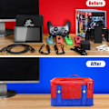 Pikkukuva 6 / 6: Switch-kokoavaattokotelo Nintendo Switchille/Lite/OLED:lle, Kannettava Pehmeä Kuori, Vedenkestävä Suojaava Säilytyskotelo Matkustamiseen black