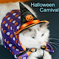 Miniatyrbillede 6 af 8: Kæledyrs kostume, kat troldmand formet kappe og hat, hund sjov rollespil kappe med hætte sæt til pumpkin