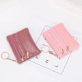 Miniatyrbillede 7 af 8: PU Læder Dame Zipper Coin Wallet Nøglering Kort Kontanter Holde G G