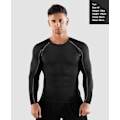 Miniatyrbillede 2 af 7: Pakke af Langærmede Løbetoppe til Mænd, Base Layer Kompressions Top T-Shirts, Hurtigtørrende Fugttransporterende Gym Atletisk Træning Workout Tee Shirts L Black+black