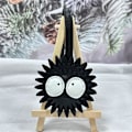Miniatyrbillede 2 af 5: pc sort trækul briket taske charm, sjov mode taske tilbehør nøgle charms