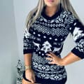 Dame Efterår Vinter Pullover Strikket Sweater Snefnug Print