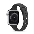 Miniatyrbild 3 av 4: Passar Apple Watch 38/40/41, 42/44/45/49mm ultratunt modernt silikonarmband, slankt armband red 38/40/41mm