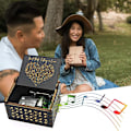 Miniatyrbild 5 av 6: Kan inte låta bli att bli kär i trämusikbox, antik graverad speldosa för kärleksgåvor - presenter till älskare, pojkvän, flickvän, make, fru, svart Black