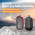 Pikkukuva 4 / 5: Mini aurinkolaturi Powerbank kannettava avaimenperä Powerbank matkapuhelimelle 1200mAh punainen: Type-c:lle Red: For type-c