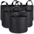 Hemma 5 Gallon Odlingspåsar med Växtetiketter, 5-Pack Tjockt Tyg