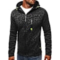 Miniatyrbillede 2 af 4: Herre Hoodies Sweatshirt Zip Up Letvægtsjakker 3 Black L
