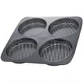 Hamburgerbrødform, 5-tommers non-stick karbonstål hamburgerform, 4-kopps stor bakeform for hjemmelaget H