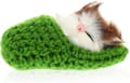 Sovende Kat Legetøj Lille Kat Udstoppede Dyr Plys Legetøj Killing med Mjav-lyd (Tilfældig Farve Kat i Tøffel)