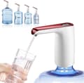 Uppgraderad vattenflaskpump, USB-laddningsbar flaska vattenpump dricksvattenpump, 2-5 gallon universell bärbar elektrisk vattenspridare