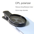 Miniatyrbillede 4 af 5: 52mm mobiltelefon CPL polariseringsfilter polariseringsfilter neutraliserende filter til at eliminere refleksion live kamera mobiltelefon linsefilter 52mm