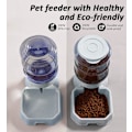 Miniatyrbillede 2 af 7: Automatisk foder- og vanddispenser til hunde og katte, BPA-fri, tyngdekraftspåfyldning, nem at rengøre, selvfodring. Grey