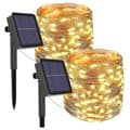 LED Sol-drivna Julgransbelysning Utomhus Sol-drivna Julgransbelysning, 12m 120 LED Koppartrådsbelysning, Vattentät 2