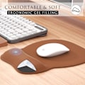 Miniatyrbillede 4 af 6: Ergonomisk musemåtte med memory foam håndledsstøtte, behagelig computer musemåtte til bærbar computer, smertelindrende håndledsstøtte Pure Brown