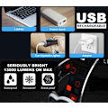 Miniatyrbild 5 av 5: USB-laddningsbar LED-huvudlampa för utomhusbruk, multifunktionell för camping, nattfiske, vattentät, lång batteritid