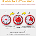 Miniatyrbilde 7 av 7: Magnetisk metalltimer, manuell opptrekk, ingen batteri nødvendig, tidsvisualisering, tidsstyringsverktøy for kjøkken, arbeid, studier, trening purple