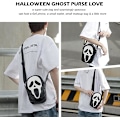 Miniatyrbild 2 av 7: Pumpalykta Crossbody Väska, PU-Läder Nyhet Spökväska Söt Spooky Season Gothic Axelväska för Kvinnor