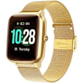 Miniatyrbild 1 av 4: Mesh vävd metallklockarmband för män kvinnor universellt smartklockarmband för Seiko-klockor 18 mm guld