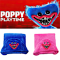 Miniatyrbillede 5 af 5: Poppy Playtime Huggy Wuggy Tema Børne Hætteklædt Plys Tæppe Kappe Blå