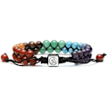 Miniatyrbillede 2 af 7: Chakra Reiki Healing Krystal Ædelsten Yoga Sten Perler Flettet Armbånd Justerbart Dame Smykke