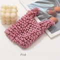 Miniatyrbilde 7 av 7: Magisk Stretch Bag Plissert Bag, Gjenbrukbare Matvareposer Vaskbar Bærbar Stor Kapasitet Handleposer Multifunksjonell Tote Bag Handleposer Pink