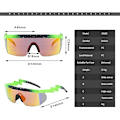 Miniatyrbillede 2 af 5: Pairs Unisex Retro Neon Vintage Halvrammeløse Solbriller 80'erne 90'erne Solbriller Linser Solbriller til Mænd Kvinder