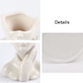 Miniatyrbilde 5 av 5: Hvit Keramisk Ansiktsvase, Kvinnelig Form Hode Halv Kropp Byste Vas Boho Dekorativ Moderne Nordisk Stil Blomster Vase