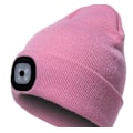 Miniatyrbilde 1 av 4: Strikket lue med LED-lys, lysende lue, nattfiske lue med lys pink