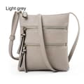 Crossbody taske til kvinder Lynlås LYS GRÅ Lysegrå Light grey