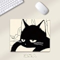 Miniatyrbillede 2 af 5: Sjov musemåtte firkantet sød musemåtte til trådløs mus lille kontor computer musemåtte gaming til skrivebord bærbar (sovende kat) Sleeping cat