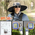 Miniatyrbild 2 av 6: Bredbrättad Solhatt för Utomhusbruk med 2 Solfläktar, Solhatt för Män och Kvinnor UPF 50+, Fiske- & Strandhatt med Inbyggd Fläkt Camouflage Gray