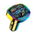 Pikkukuva 1 / 5: Auton Bluetooth Fm -lähetin Auton Bluetooth Mp3 -soitin Kaksi USB -auton laturi Eq -tunnelmavalolla