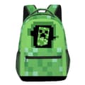 Kompatibel Minecraft Rygsæk Til Drenge | Sort Skolerygsæk Til Børn | Grøn Creeper Zombie Skelet Enderman & Huleedderkop{ee} D D