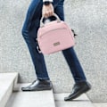 Miniatyrbillede 8 af 8: Isoleret frokostpose til kvinder til arbejde, hvid lille frokostpose til kvinder, køletaske til voksne til frokostpakke Pink