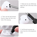 Miniatyrbild 4 av 7: AirPod Rengöringskit, 3 i 1 Airpod Rengöringspenna med Svamp, Trådlösa Hörlurar Rengöringspenna, Multifunktionellt Hörlursrengöringskit - Svart