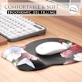 Miniatyrbild 4 av 6: Ergonomisk musmatta med handledsstöd i minnesskum, bekväm datormusmatta för bärbar dator, smärtlindrande handledsstöd Red Flower