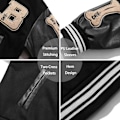 Pikkukuva 7 / 7: Varsity College -takki Baseball-takki Vintage-ulkovaatteet taskuilla Unisex-takki Patchwork-päällinen XXL Black
