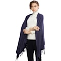 Miniatyrbillede 3 af 7: Dametørklæder Pashmina-sjal og -omslag til bryllupstørklæder til kvinder Vinter Navy