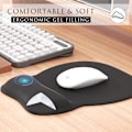 Miniatyrbillede 4 af 7: Ergonomisk musemåtte med håndledsstøtte i memory-skum, behagelig computer musemåtte til bærbar computer, smertelindrende håndledsstøtte Black