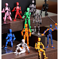 Miniatyrbild 7 av 7: Robotleksaker med flera leder, robotmodeller med flera karaktärer för 3D-utskrift, actionfigurer för skrivbordsdekoration - presenter för spelälskare red