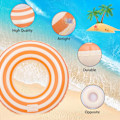 Miniatyrbild 3 av 5: Retro randig förtjockad uppblåsbar badring, sommar utomhus strandpool badring, lämplig för vuxna