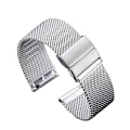 Miniatyrbild 1 av 5: Mesh Armbands Snabbkoppling Armbands Milanese Rostfritt Stål Mesh Armband för Ersättning, En Storlek Klockspänne Passar Apple Watch Silver 24mm