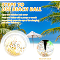 Miniatyrbillede 2 af 5: Stk. Oppustelig Strandbold Glitter Strandbolde Konfetti Strandbolde Bulk Paillet Strandbolde.