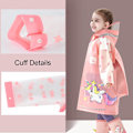 Miniatyrbilde 3 av 7: Barnerengjør - Regnponcho - Jenter Gutter - Regnjakke - Vanntett Poncho - Småbarn - Tegneserie - Regntøy - Gjenbrukbar med bærbar veske - S-4XL Størrelse Pink 2XL / 9-10 Years