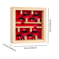 Miniatyrbillede 2 af 7: Træ labyrint brætspil Montessori legetøj marmor labyrint voksne børn og teenagere intelligens kugle kugle balance koncentrationsspil pædagogiske legetøj blue